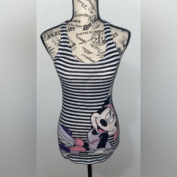 Minnie Mouse H&M Graphic Striped Tank Top - Picture 1 of 12